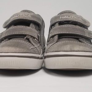 Nautica Grey 2 Strap Velcro Shoe Size 9 Toddler